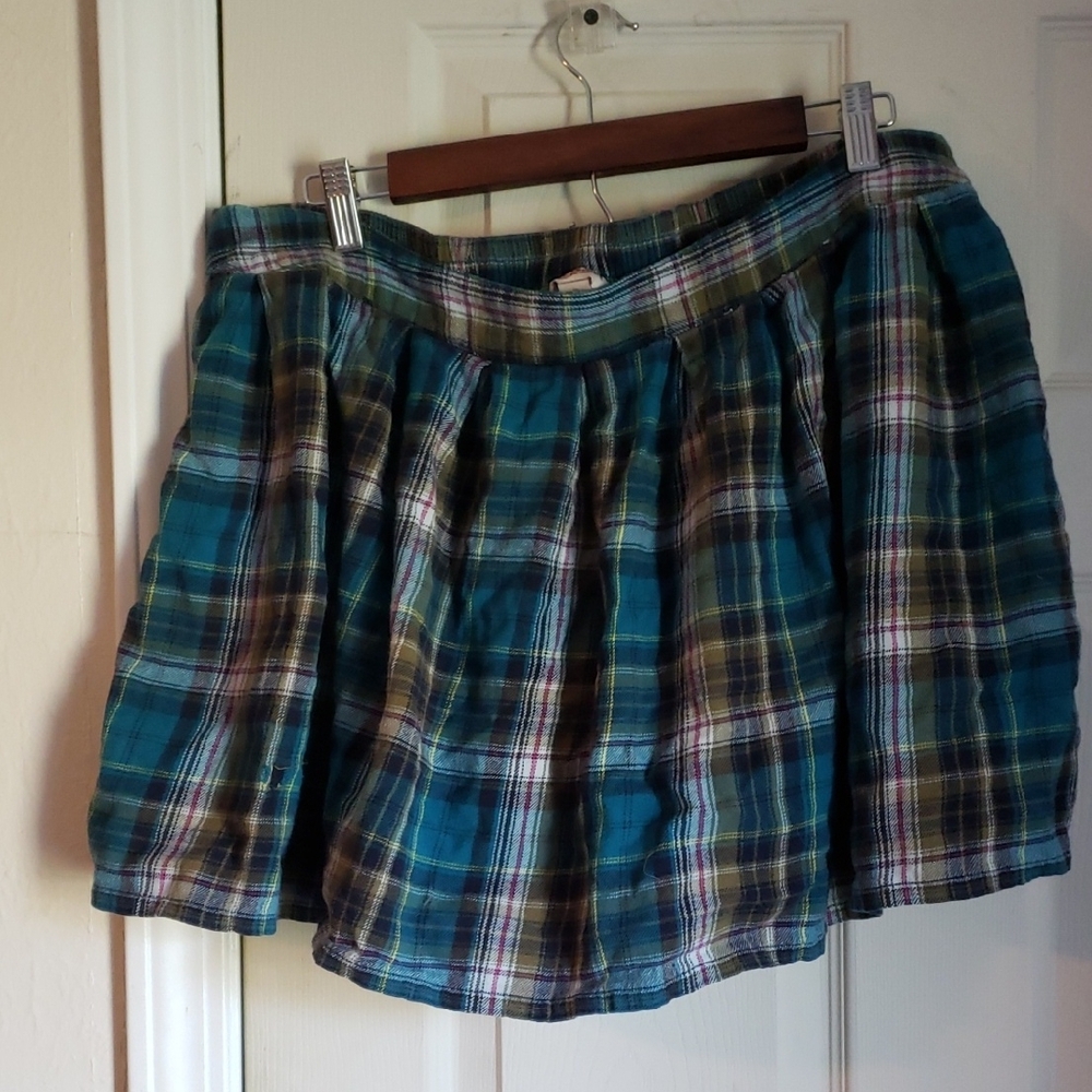 Plaid Blue Skirt